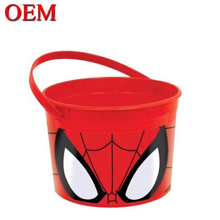 Özel yapımı Film Yıldızı Örümcek Adam Kapaklı Plastik Patlamış Mısır Konteyneri Kovası