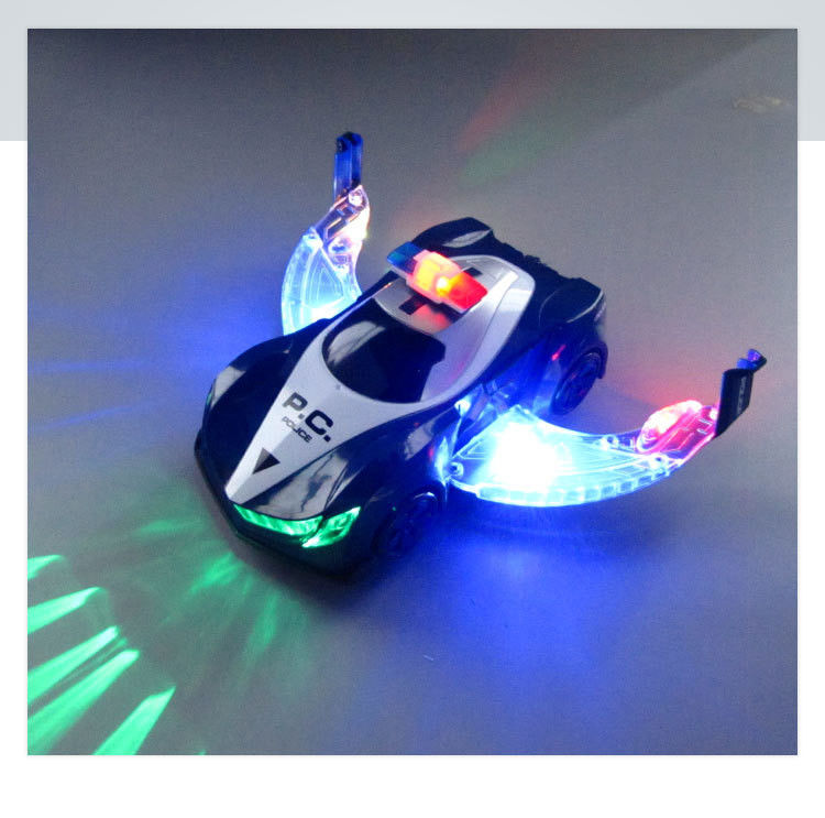 360 Rotasyon Elektrikli Polis Arabası LED Müzik Çocuklar Eğitim Oyuncakları Çocuklar Hediye Doğum Günü Hediye