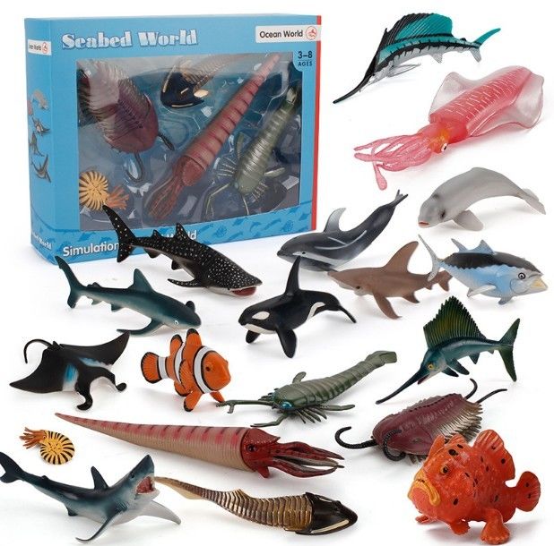 OEM fabrika özelleştirme Simülasyon Deniz Yaşamı Hayvanlar Model Kits Hareket Resimleri Minyatür Eğitim