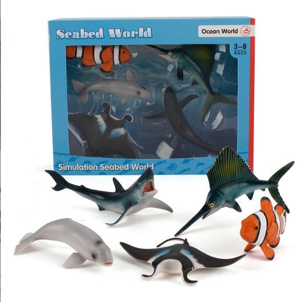 OEM fabrika özelleştirme Simülasyon Deniz Yaşamı Hayvanlar Model Kits Hareket Resimleri Minyatür Eğitim