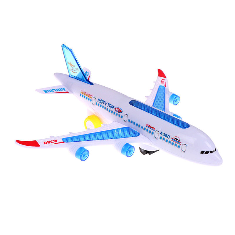 DIY Montaj Airbus Uçak Otomatik Pilot Flaş Ses Müzik Aydınlatma Oyuncaklar Elektrikli Uçak Oyuncağı Çocuklar Çocuklar