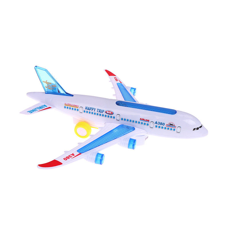 DIY Montaj Airbus Uçak Otomatik Pilot Flaş Ses Müzik Aydınlatma Oyuncaklar Elektrikli Uçak Oyuncağı Çocuklar Çocuklar