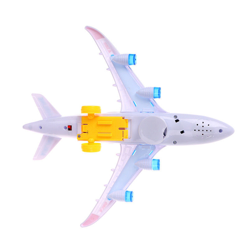 DIY Montaj Airbus Uçak Otomatik Pilot Flaş Ses Müzik Aydınlatma Oyuncaklar Elektrikli Uçak Oyuncağı Çocuklar Çocuklar