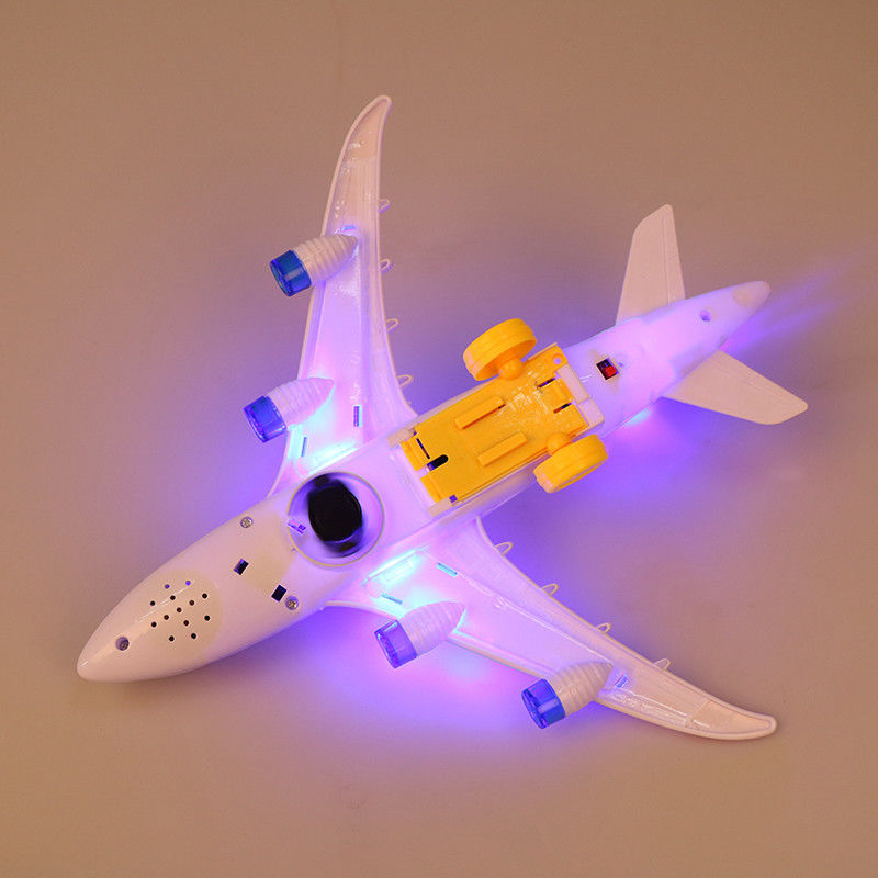 DIY Montaj Airbus Uçak Otomatik Pilot Flaş Ses Müzik Aydınlatma Oyuncaklar Elektrikli Uçak Oyuncağı Çocuklar Çocuklar