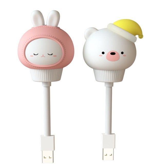 Fabrika özelleştirilmiş Oyuncak Lamba PVC Vinil LED Yıldırım Oyuncaklar Tatlı Karikatür USB Gece Işıkları