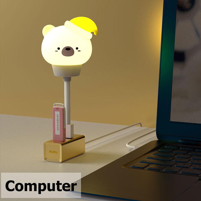 Fabrika özelleştirilmiş Oyuncak Lamba PVC Vinil LED Yıldırım Oyuncaklar Tatlı Karikatür USB Gece Işıkları
