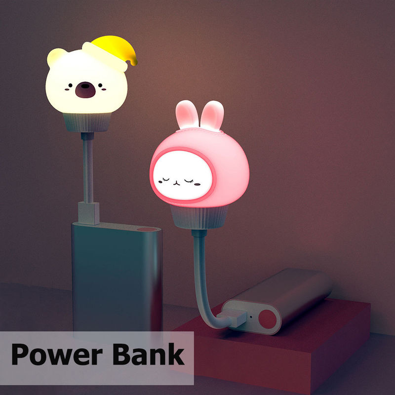 Fabrika özelleştirilmiş Oyuncak Lamba PVC Vinil LED Yıldırım Oyuncaklar Tatlı Karikatür USB Gece Işıkları