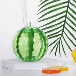 Kişisel Plastik Meyve Şekilli Kupa Sulak Tatlı Süt Çay Kupası Taşınabilir Meyve Şişesi
