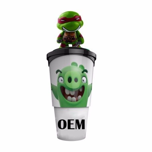 OEM 3D Koleksiyonel Tasarımcı Oyuncak Kendi Plastik Kupa 3D Karikatür İçki Kupa