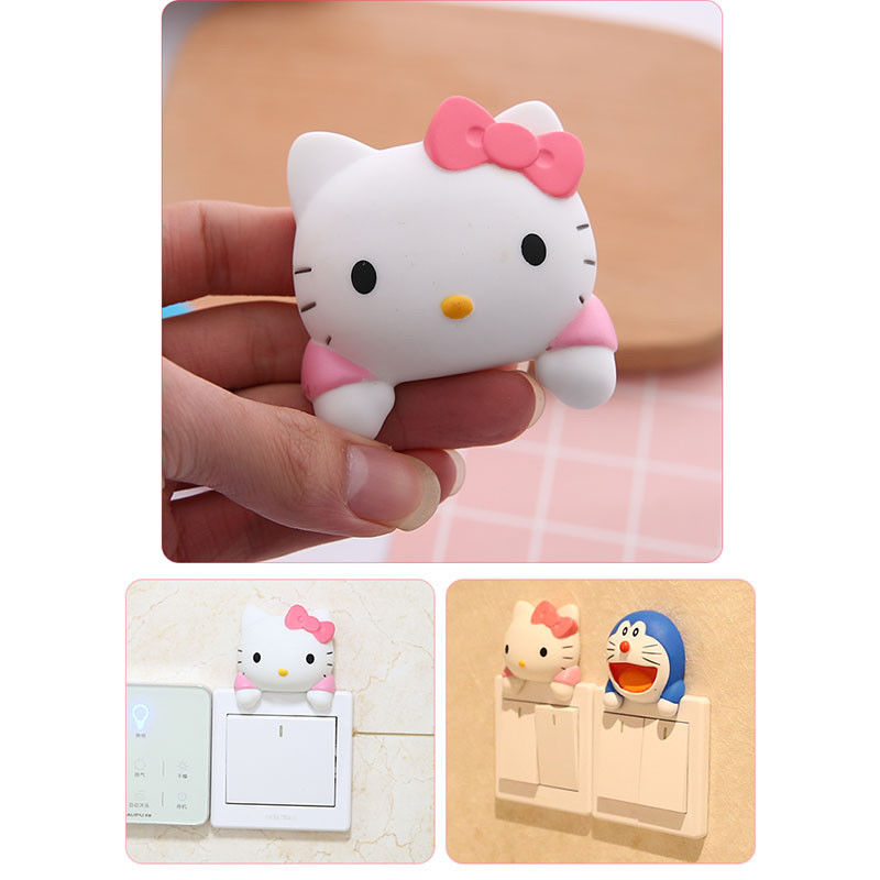 Kt Cat Karikatür Değiştirme Kapak Oda Dekoru 3D Açma Kapama Değiştirme çıkış duvar yapıştırıcısı