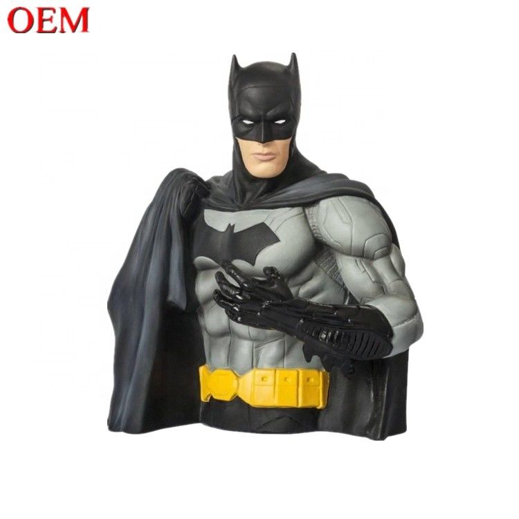 Özel Oyuncak Üreticisi özel 3 boyutlu Batman Oyuncak Para Kutusu figürleri OEM plastik heykel
