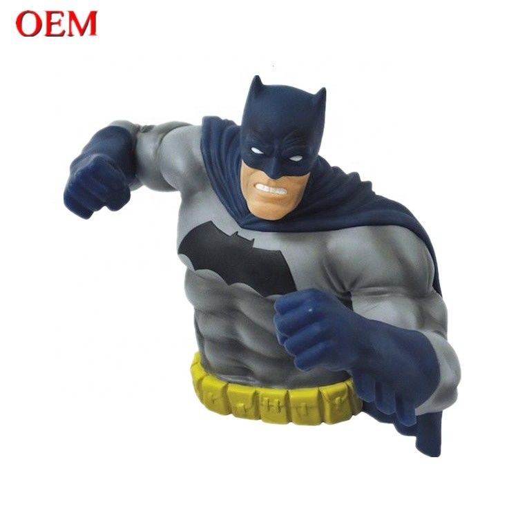 Özel Oyuncak Üreticisi özel 3 boyutlu Batman Oyuncak Para Kutusu figürleri OEM plastik heykel