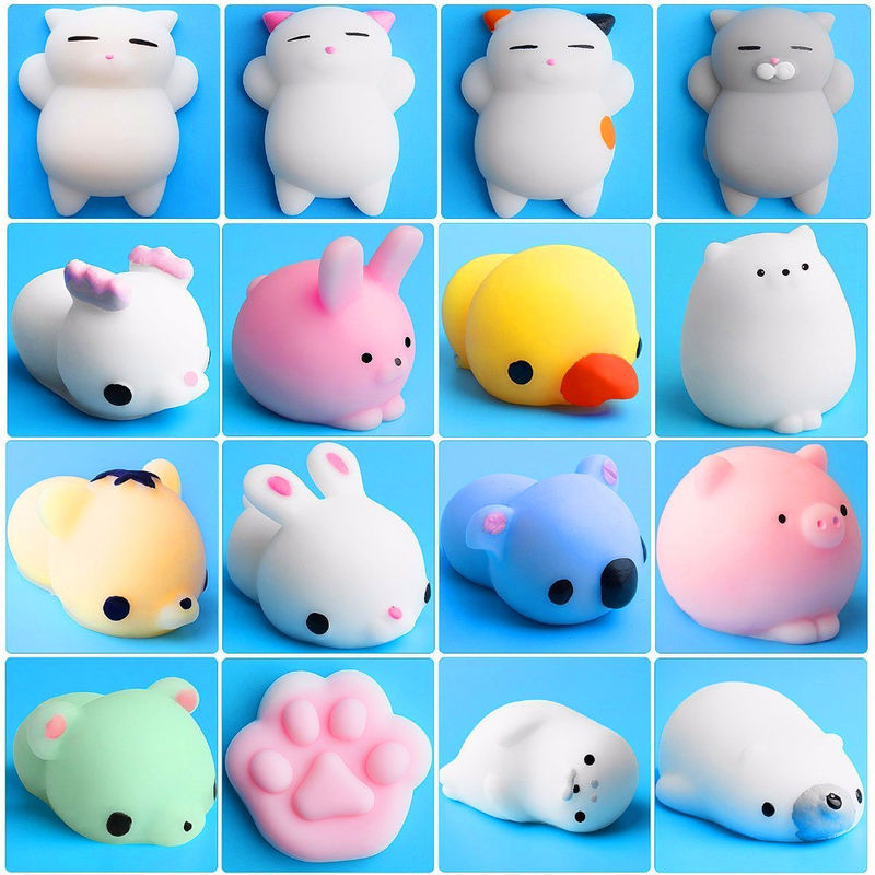 OEM fabrika özel hayvan antistres Slimy Squeeze Oyuncaklar Komik Oyuncaklar Mini Mochi Squishy oyuncak