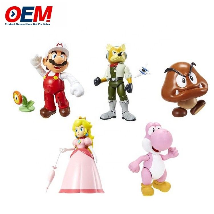 Fabrika özel plastik pvc vinil kaçış oyuncakları Özel Kawaii Figure Mario Kolektif Oyuncak Set
