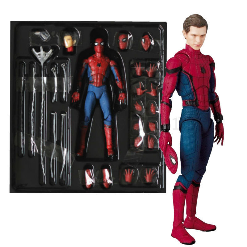 Özel Yüksek Kaliteli 15cm Örümcek Adam Oyuncakları Tom Holland PVC Hareket Resim Örümcek Adam Koleksiyonu Kutuyla Oyuncak