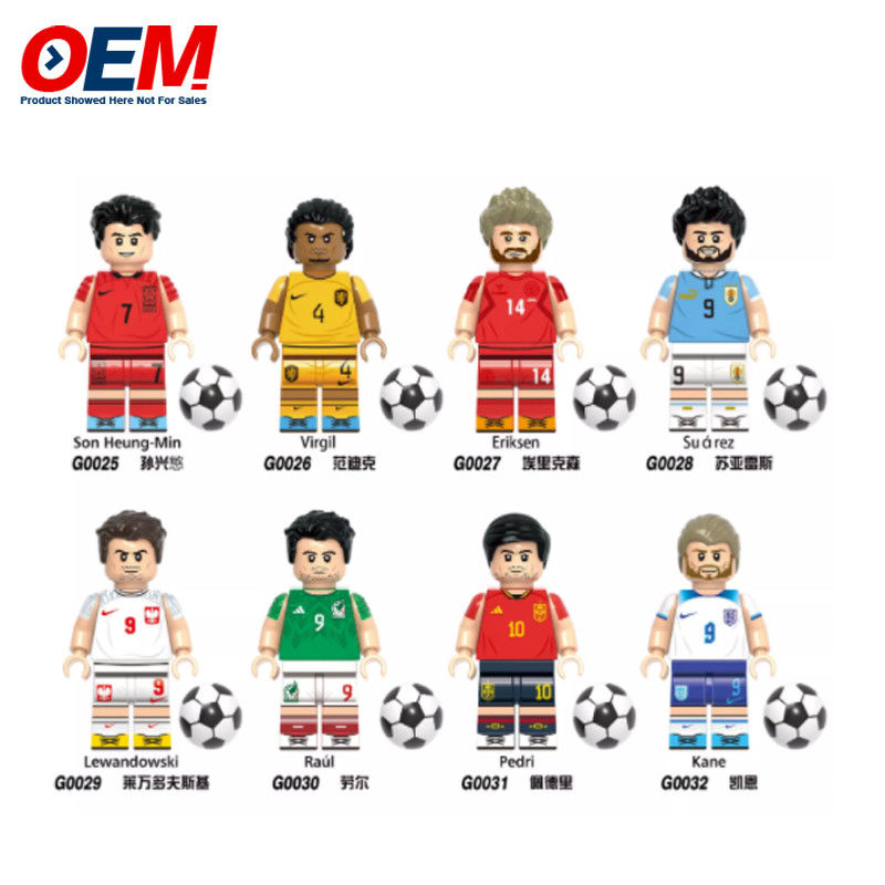 CustomG0104 XT1003 Yeni Ünlü Futbolcu Neymar Messi Ronaldo Suarez Karakter Mini Blok Resim Plastik Oyuncak