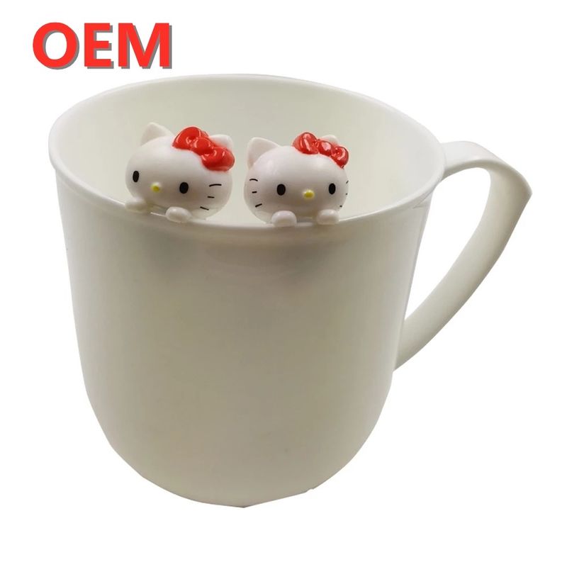 Özel figür oyuncak üreticisi OEM Özel Kitty kedi Mini Cup Karikatür figür oyuncaklar kendi tasarım oyuncağını özel