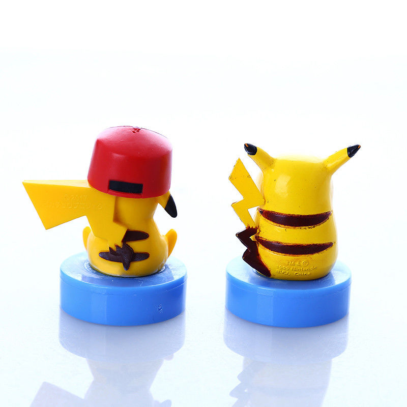 OEM Özel Yapılmış Mini Stamper Oyuncak Pikachu Figure Stamper Self-ink Stamp Plastik Mini Stamper