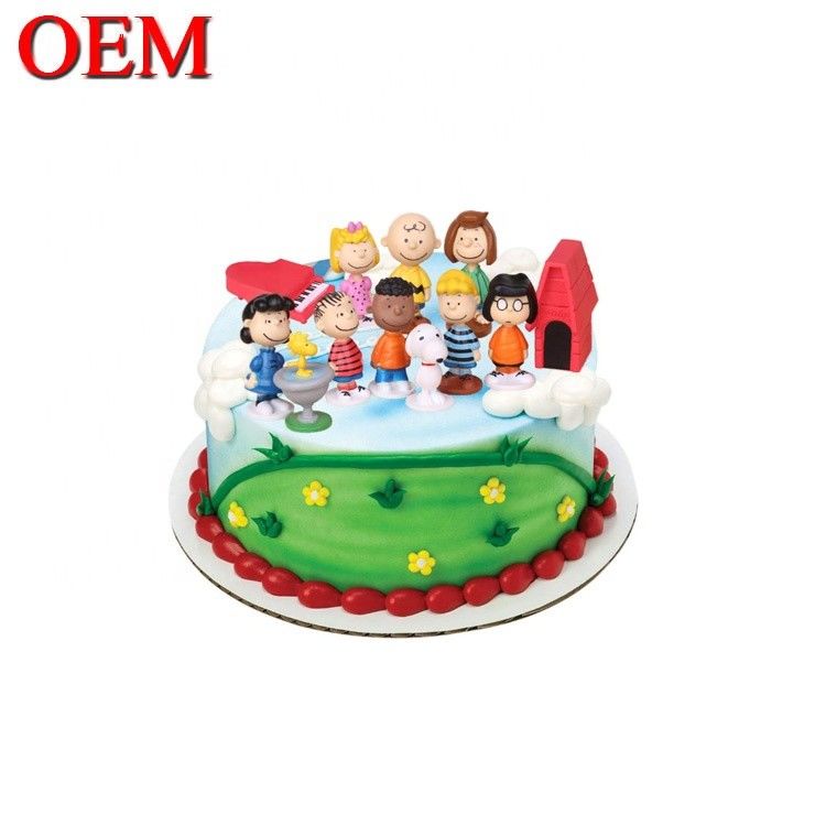 Özel Yaponya Klasik Karakterler Doğum Günü Kek Topper Set OEM Eylem Resimleri Cake Topper Fabrikası