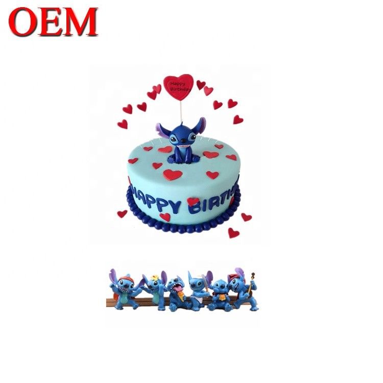 Özel Yaponya Klasik Karakterler Doğum Günü Kek Topper Set OEM Eylem Resimleri Cake Topper Fabrikası