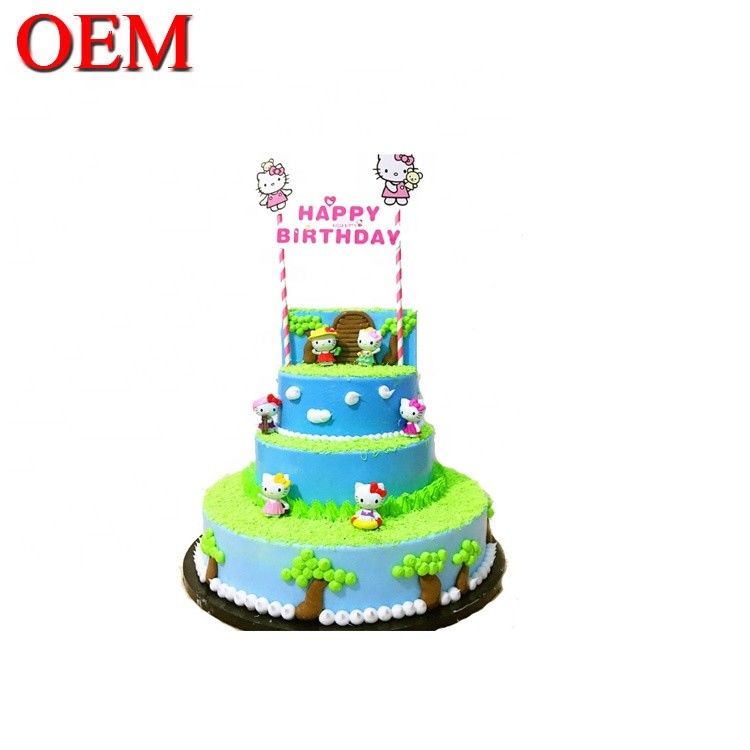 Özel Yaponya Klasik Karakterler Doğum Günü Kek Topper Set OEM Eylem Resimleri Cake Topper Fabrikası