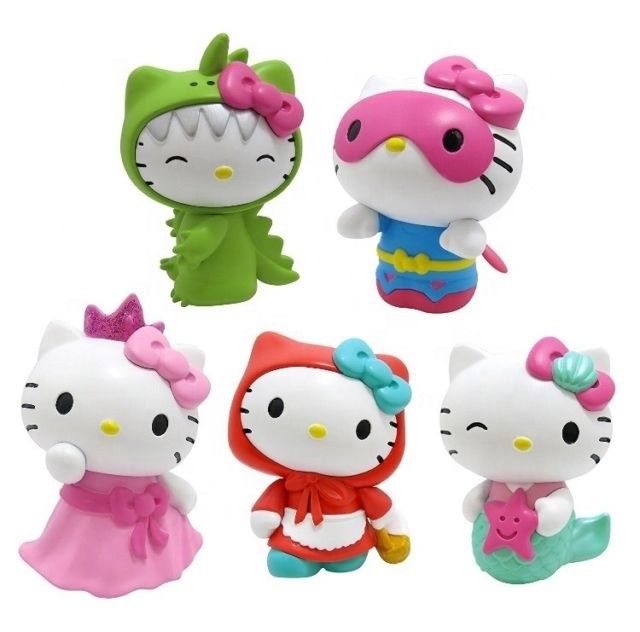 Özel OEM Yapılmış PVC Tatlı Mini Plastik Karikatür Kedi Kediler Oyuncağı Çocuk Üreticisi