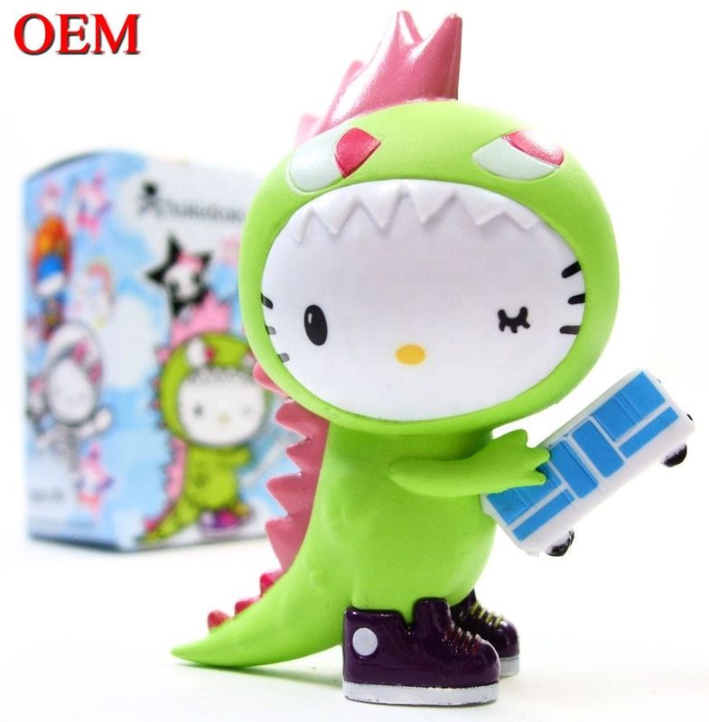 Özel OEM Yapılmış PVC Tatlı Mini Plastik Karikatür Kedi Kediler Oyuncağı Çocuk Üreticisi