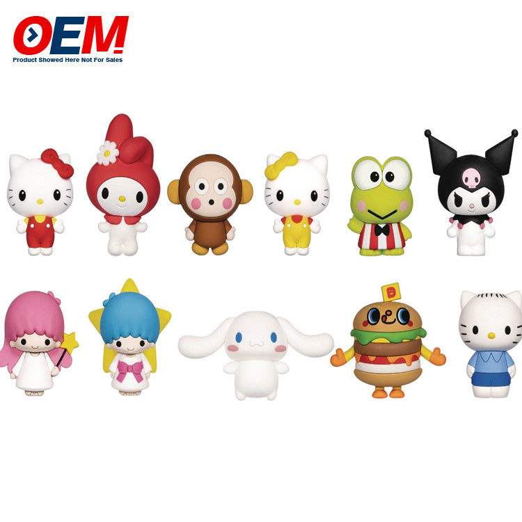 24pcs Takvim PVC Oyuncak Figure OEM Plastik Karikatür Oyuncak Yap 5cm Yükseklik Plastik Oyuncak