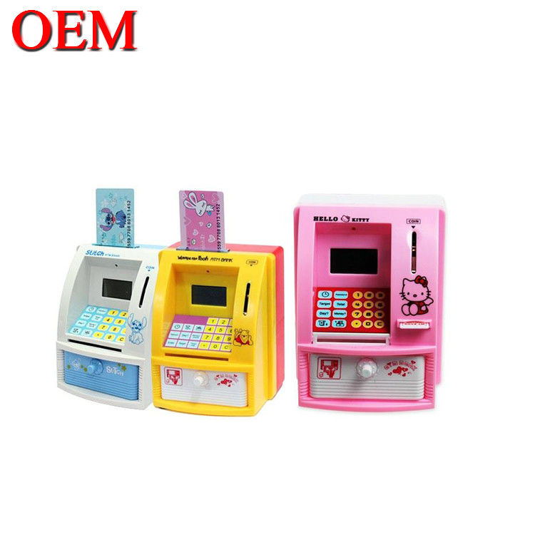 OEM özelleştirilmiş Elektronik Banka Güvenli Para Kutusu Çocuk Dijital Paralar Nakit Tasarruf Güvenli ATM