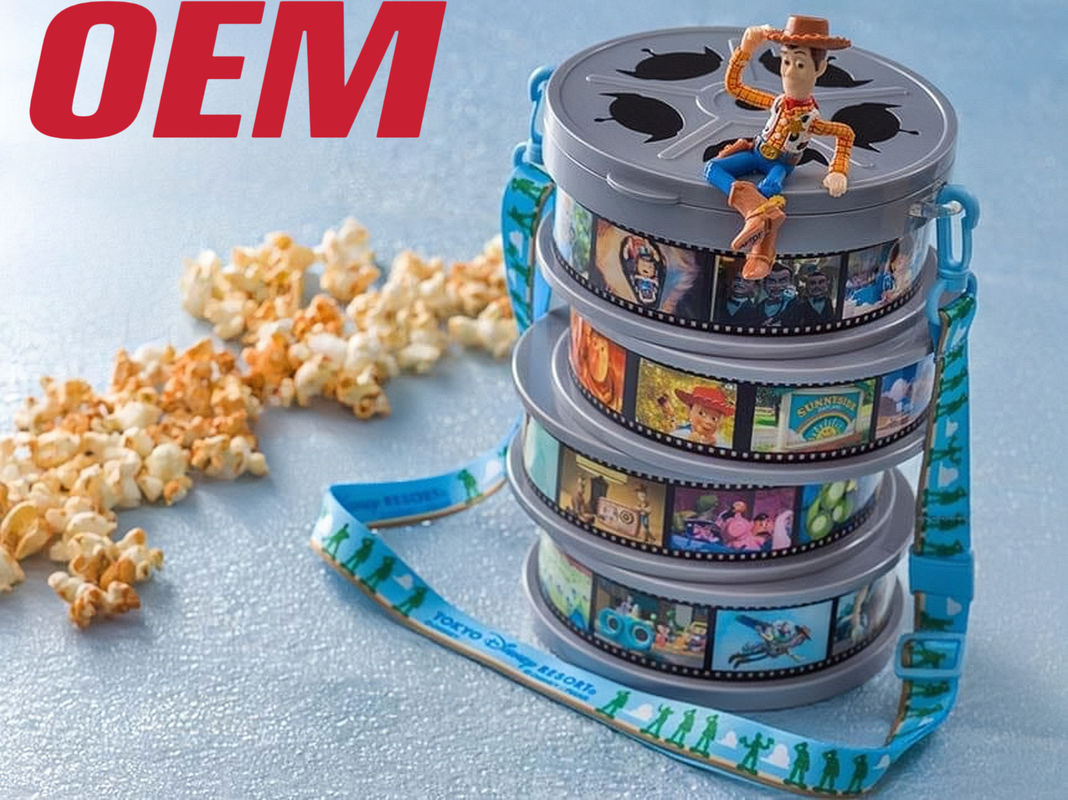 Özel Işık Popcorn Kovası OEM Popcorn Plastik Kovası Karakter Yap Popcorn Kovası