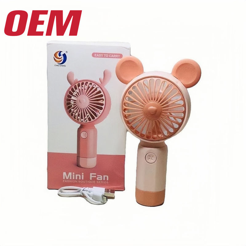 Taşınabilir Mini Soğutma Ventilatörü OEM Yaz Taşınabilir Ventilatör El Yapımı Tatlı Lityum Pil Katlanabilir Plastik Yaz Karikatürü