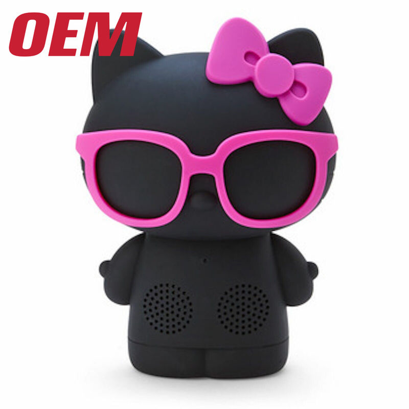 Özel Kitty Mini Bluetooth Hoparlörü 5 inçlik Kablosuz Karakter Hoparlörü OEM Şarjlı Tatlı Karikatür Oyuncak Yapımcısı