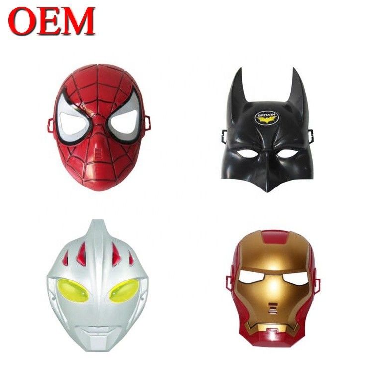 Özel Cadılar Bayramı Maskeleri PVC Süper Kahraman Örümcek Demir Kahraman Hulk Captain America Maskeleri Cosplay Kostümleri Yüz Maske