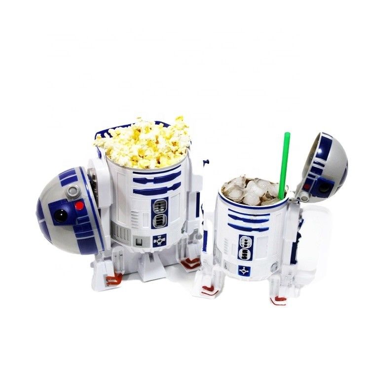 OEM Plastik 3D Hayvan Şekilli Özel Basılmış Patlamış Mısır Kapalı Kaplı Kap