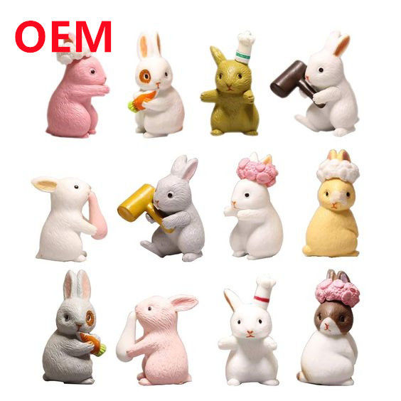 Özel Komik Hayvan Oyuncakları Yapılmış 6 Tasarım PVC Bebekler OEM PVC Malzeme Mini Oyuncaklar