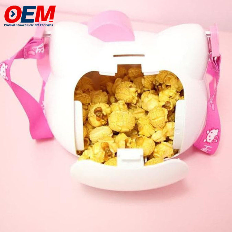 OEM Tasarım Plastik ABS Karikatür Popcorn Kovası / Tek boynuzlu Kawaii Popcorn Kovası