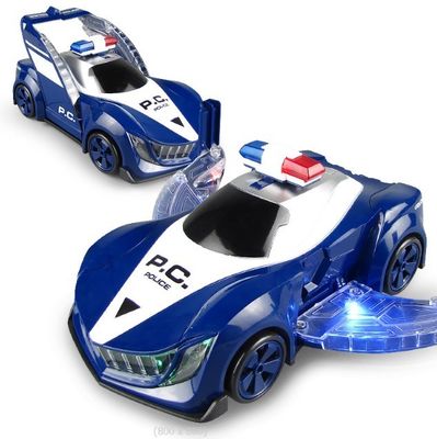 360 Rotasyon Elektrikli Polis Arabası LED Müzik Çocuklar Eğitim Oyuncakları Çocuklar Hediye Doğum Günü Hediye