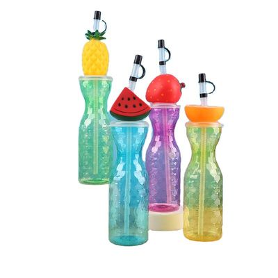 Kişiselleştirilmiş Plastik Meyve Şekilli Kupa ile Saman Sütü Çay Kupa Taşınabilir Meyve Şişesi