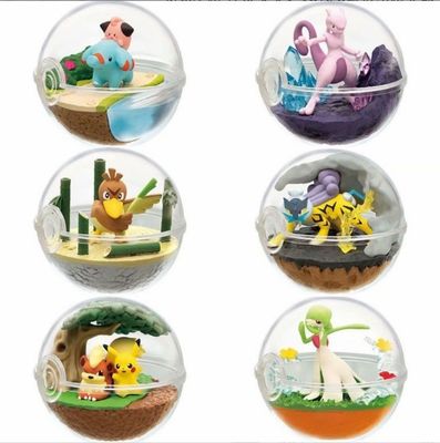 Fabrika Özel 3D Yeni Tasarım Terrarium Pokeball Koleksiyon oyuncağı