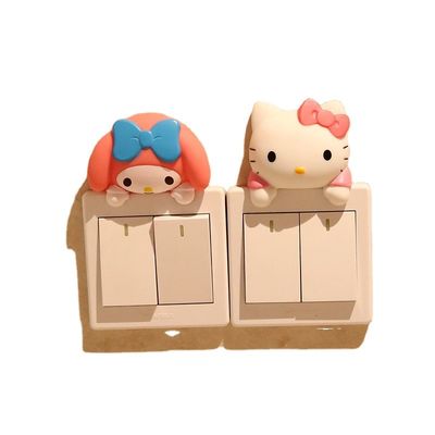 Kt Cat Karikatür Değiştirme Kapak Oda Dekoru 3D Açma Kapama Değiştirme çıkış duvar yapıştırıcısı