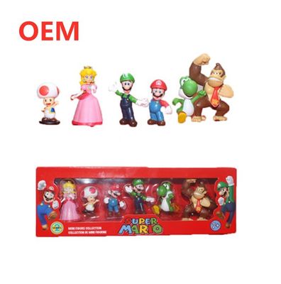 Mini Figures Supreme PVC Action Figure Model 6pcs Set Mario Oyuncak Üreticisi