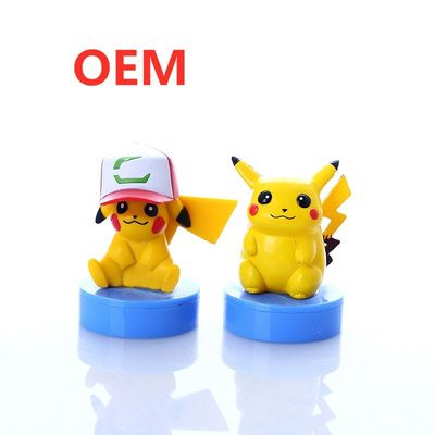 OEM Özel Yapılmış Mini Stamper Oyuncak Pikachu Figure Stamper Self-ink Stamp Plastik Mini Stamper