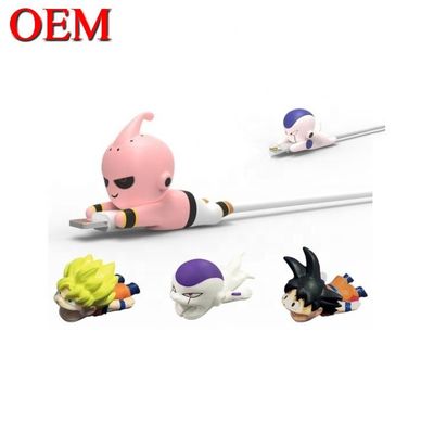 Fabrika Özel OEM Tatlı 3D Mini Resim Anime Telefon Kablo ısırık Oyuncak özel plastik pvc vinil oyuncaklar