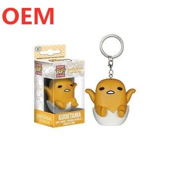 OEM Karikatür Tatlı Gudetama Yumurta Sarısı Anahtarlı Figürler Özel Anahtarlı Oyuncak Eylem Figürleri