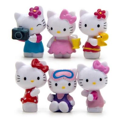 Özel OEM Yapılmış PVC Tatlı Mini Plastik Karikatür Kedi Kediler Oyuncağı Çocuk Üreticisi