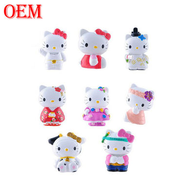 özel oyuncak üreticisi OEM Kitty Cat Keychain Melody Keychain Karikatür 3D Karikatür Keychain