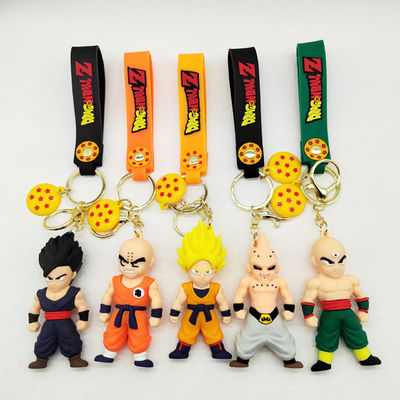 OEM Karikatür 3D Kawaii Sun Wukong Anime Anahtar Zinciri Özel 3D Karikatür Pvc Anahtar Zinciri