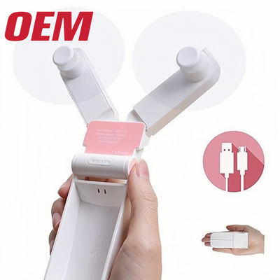 Taşınabilir Mini Soğutma Ventilatörü OEM Yaz Taşınabilir Ventilatör El Yapımı Tatlı Lityum Pil Katlanabilir Plastik Yaz Karikatürü